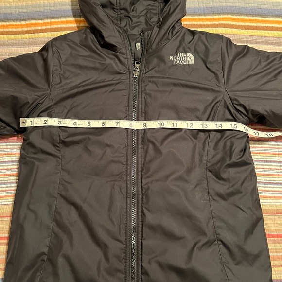 The North Face Black Fleece Lined Hooded Jacket Youth Medium - Picture 6 of 8